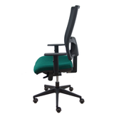 Silla de oficina Piqueras y Crespo Horna Bali + Malla - Brazos regulables - Verde Botella