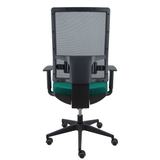 Silla de oficina Piqueras y Crespo Horna Bali + Malla - Brazos regulables - Verde Botella
