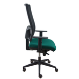 Silla de oficina Piqueras y Crespo Horna Bali + Malla - Brazos regulables - Verde Botella