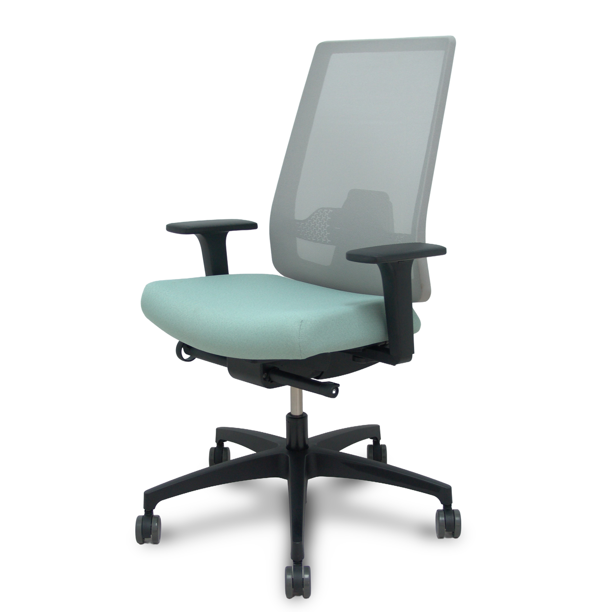 Silla de oficina Piqueras y Crespo Indeed Malla - Sincro con traslack · Brazos 2D - Gris / Verde