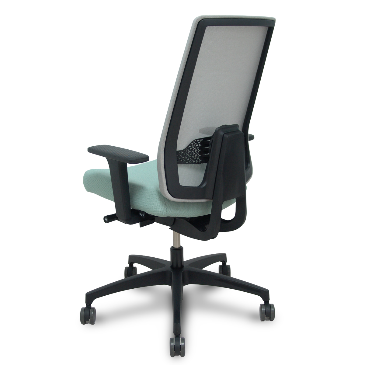 Silla de oficina Piqueras y Crespo Indeed Malla - Sincro con traslack · Brazos 2D - Gris / Verde