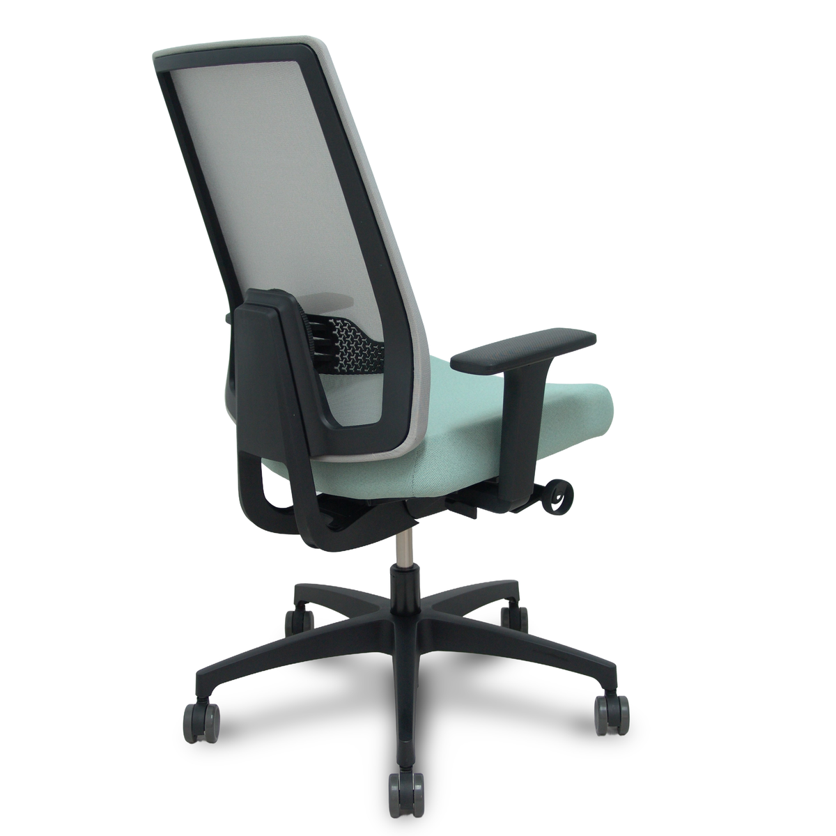 Silla de oficina Piqueras y Crespo Indeed Malla - Sincro con traslack · Brazos 2D - Gris / Verde