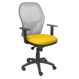Silla de oficina Piqueras y Crespo Jorquera Malla + Bali - Ref. fabricante 15SABALI229 - Gris / Amarillo