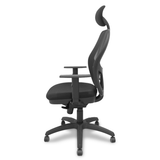 Silla de oficina Piqueras y Crespo Jorquera Malla + Bali - Ruedas parquet · Cabecero - Negro