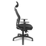Silla de oficina Piqueras y Crespo Jorquera Malla + Bali - Ruedas parquet · Cabecero - Negro