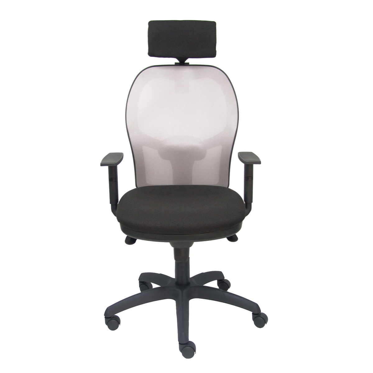 Silla de oficina Piqueras y Crespo Jorquera Malla + Bali - Ref. fabricante 15SM40B429B10CRNCR - Gris / Negro