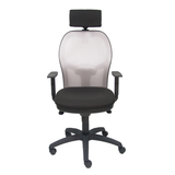 Silla de oficina Piqueras y Crespo Jorquera Malla + Bali - Ref. fabricante 15SM40B429B10CRNCR - Gris / Negro