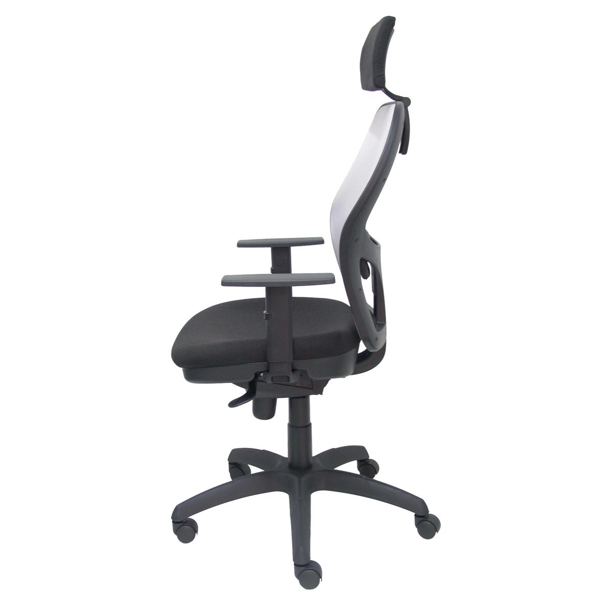 Silla de oficina Piqueras y Crespo Jorquera Malla + Bali - Ref. fabricante 15SM40B429B10CRNCR - Gris / Negro