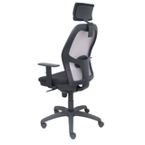 Silla de oficina Piqueras y Crespo Jorquera Malla + Bali - Ref. fabricante 15SM40B429B10CRNCR - Gris / Negro