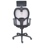 Silla de oficina Piqueras y Crespo Jorquera Malla + Bali - Ref. fabricante 15SM40B429B10CRNCR - Gris / Negro