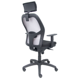 Silla de oficina Piqueras y Crespo Jorquera Malla + Bali - Ref. fabricante 15SM40B429B10CRNCR - Gris / Negro
