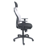 Silla de oficina Piqueras y Crespo Jorquera Malla + Bali - Ref. fabricante 15SM40B429B10CRNCR - Gris / Negro