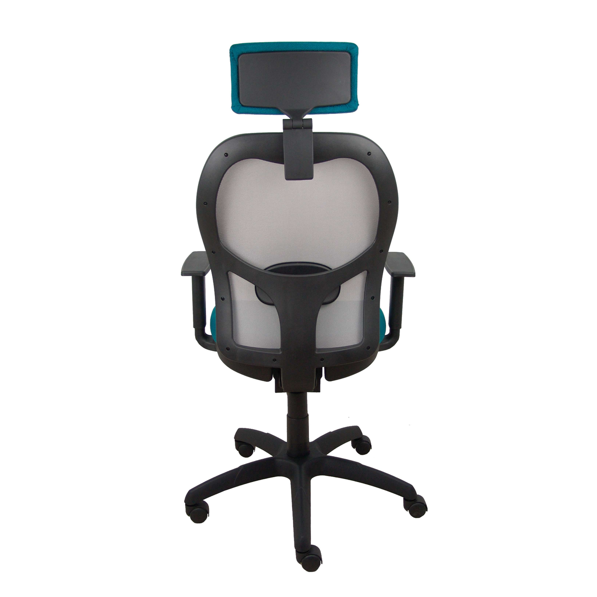 Silla de oficina Piqueras y Crespo Jorquera Malla + Bali - Ref. fabricante 15SM40B429B10CRNCR - Gris / Verde Petroleo