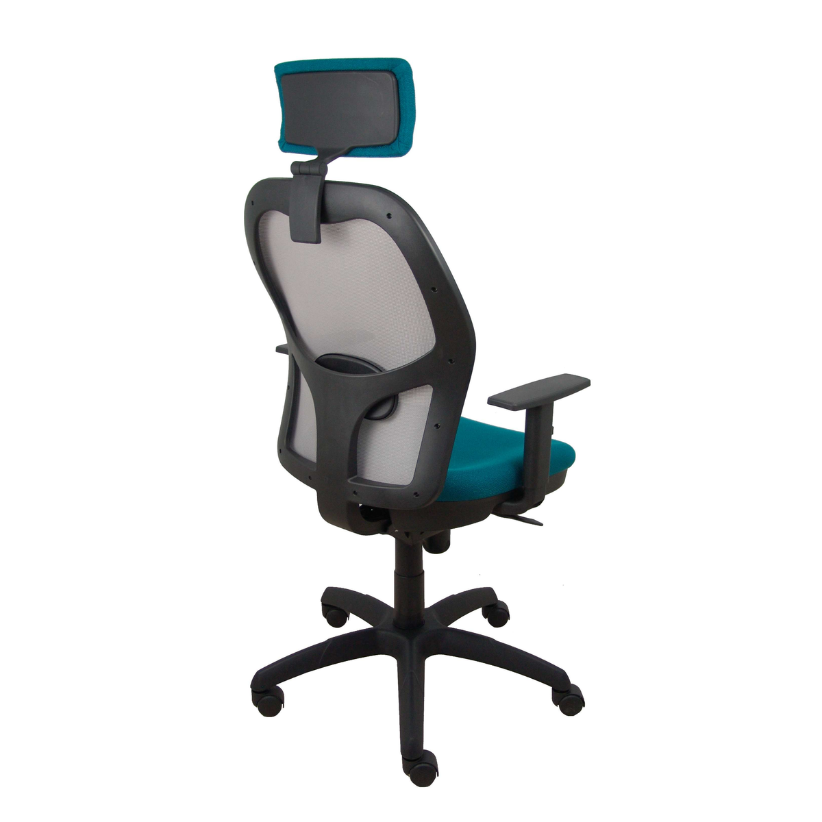 Silla de oficina Piqueras y Crespo Jorquera Malla + Bali - Ref. fabricante 15SM40B429B10CRNCR - Gris / Verde Petroleo