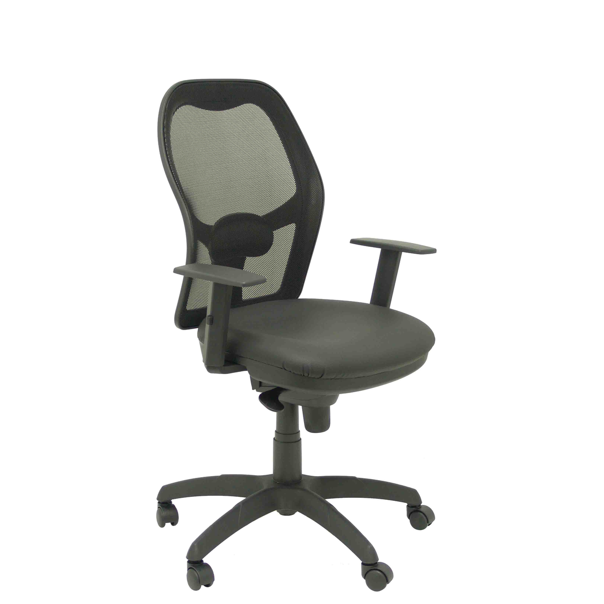 Silla de oficina Piqueras y Crespo Jorquera Malla + Similpiel - Negro