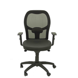 Silla de oficina Piqueras y Crespo Jorquera Malla + Similpiel - Negro