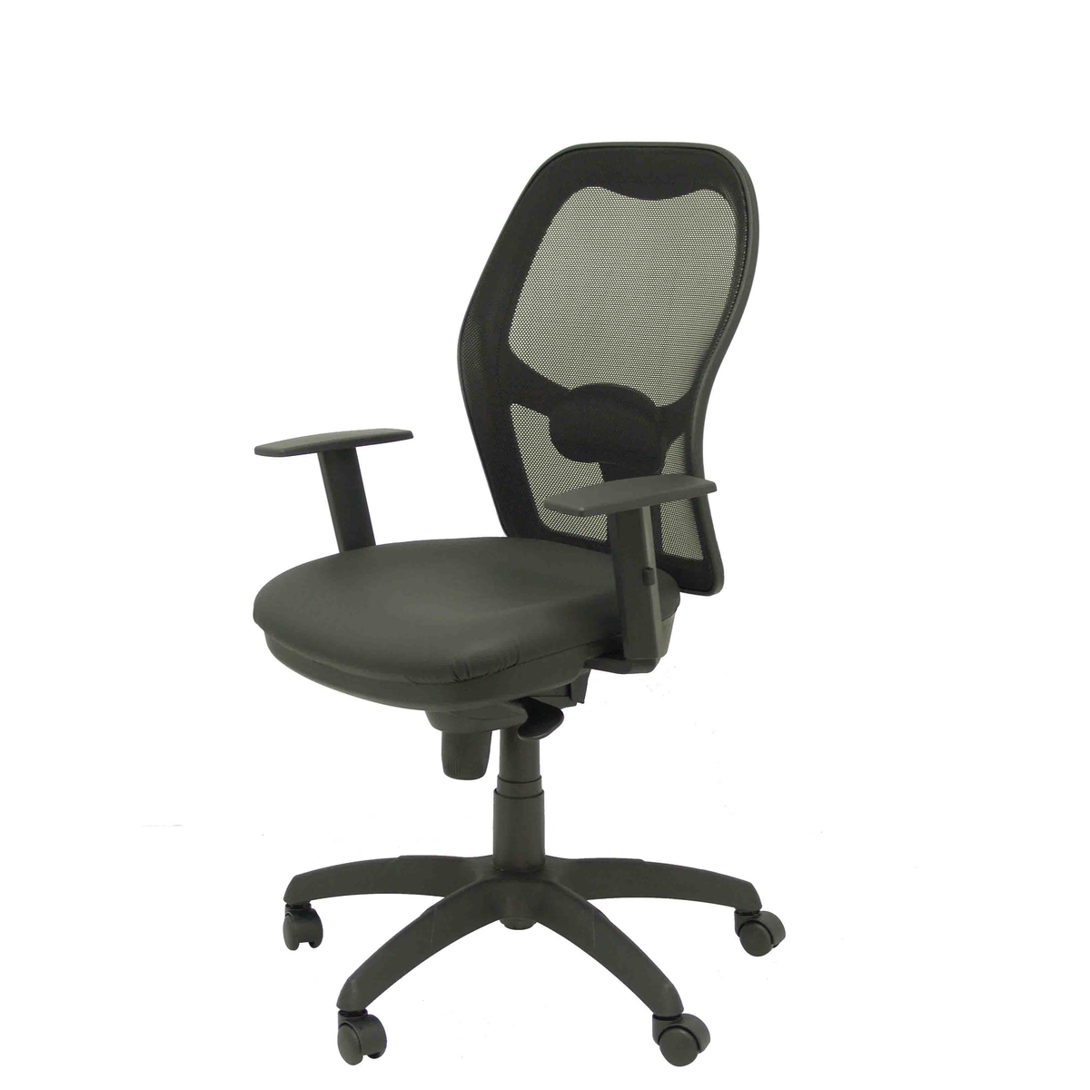Silla de oficina Piqueras y Crespo Jorquera Malla + Similpiel - Negro