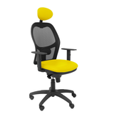 Silla de oficina Piqueras y Crespo Jorquera Malla + Similpiel - Cabecero - Amarillo