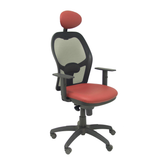 Silla de oficina Piqueras y Crespo Jorquera Malla + Similpiel - Cabecero - Granate