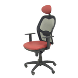 Silla de oficina Piqueras y Crespo Jorquera Malla + Similpiel - Cabecero - Granate