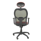 Silla de oficina Piqueras y Crespo Jorquera Malla + Similpiel - Cabecero - Granate