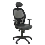 Silla de oficina Piqueras y Crespo Jorquera Malla + Similpiel - Cabecero - Negro