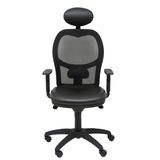 Silla de oficina Piqueras y Crespo Jorquera Malla + Similpiel - Cabecero - Negro