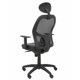 Silla de oficina Piqueras y Crespo Jorquera Malla + Similpiel - Cabecero - Negro