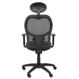 Silla de oficina Piqueras y Crespo Jorquera Malla + Similpiel - Cabecero - Negro