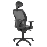 Silla de oficina Piqueras y Crespo Jorquera Malla + Similpiel - Cabecero - Negro