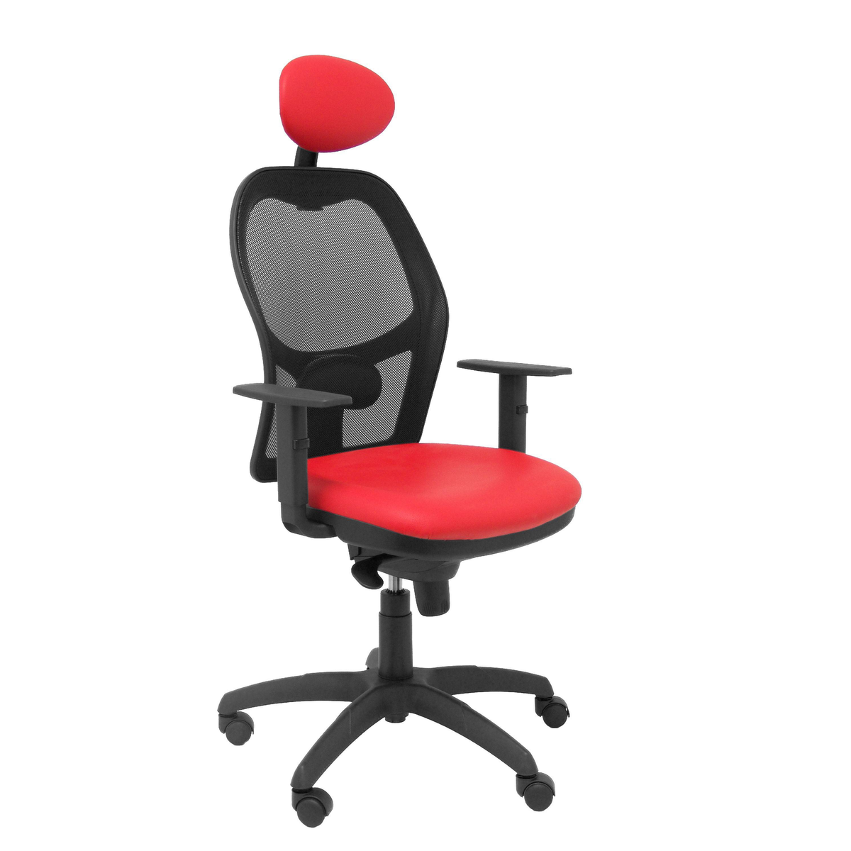 Silla de oficina Piqueras y Crespo Jorquera Malla + Similpiel - Cabecero - Rojo