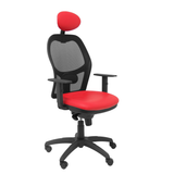 Silla de oficina Piqueras y Crespo Jorquera Malla + Similpiel - Cabecero - Rojo