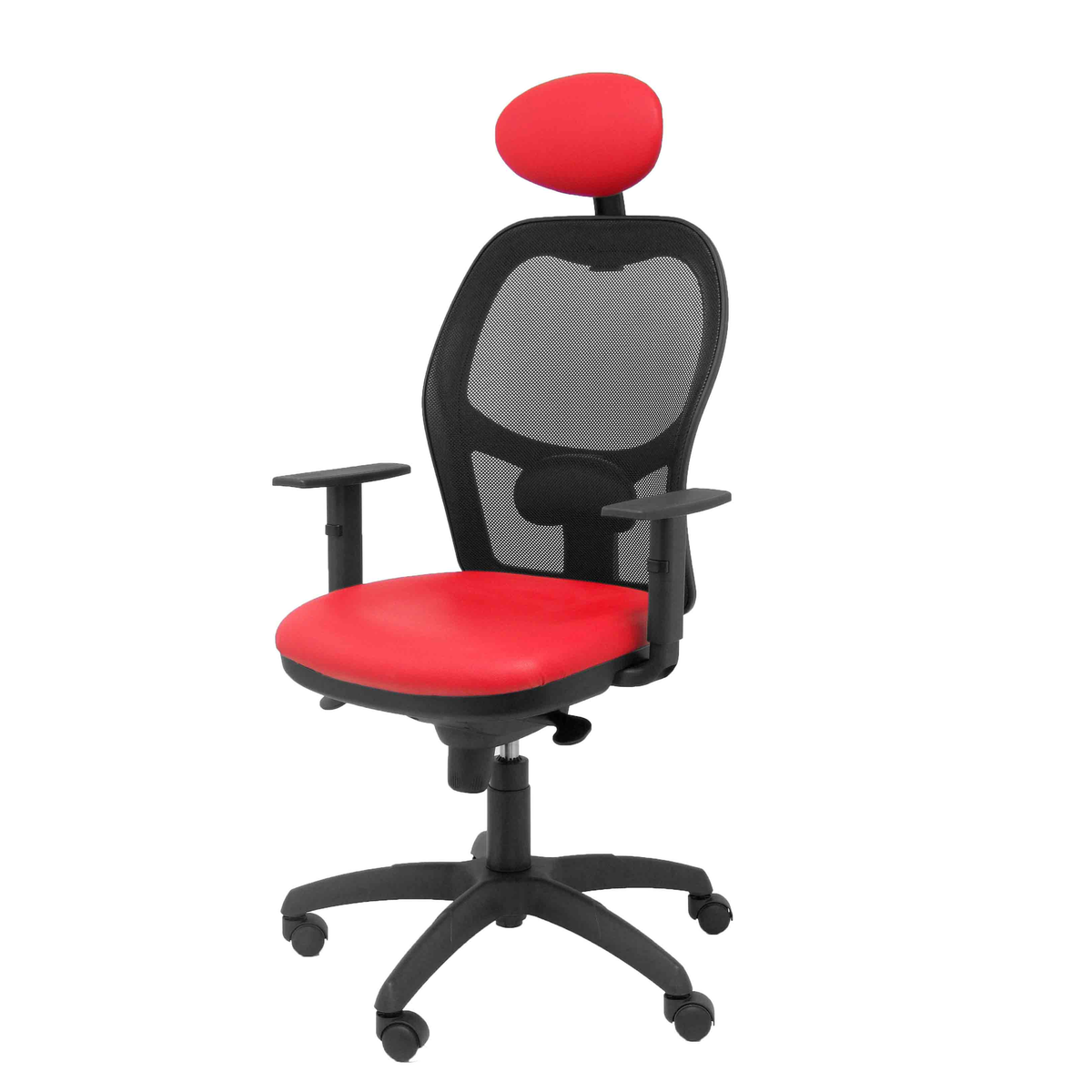 Silla de oficina Piqueras y Crespo Jorquera Malla + Similpiel - Cabecero - Rojo