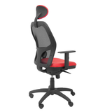 Silla de oficina Piqueras y Crespo Jorquera Malla + Similpiel - Cabecero - Rojo