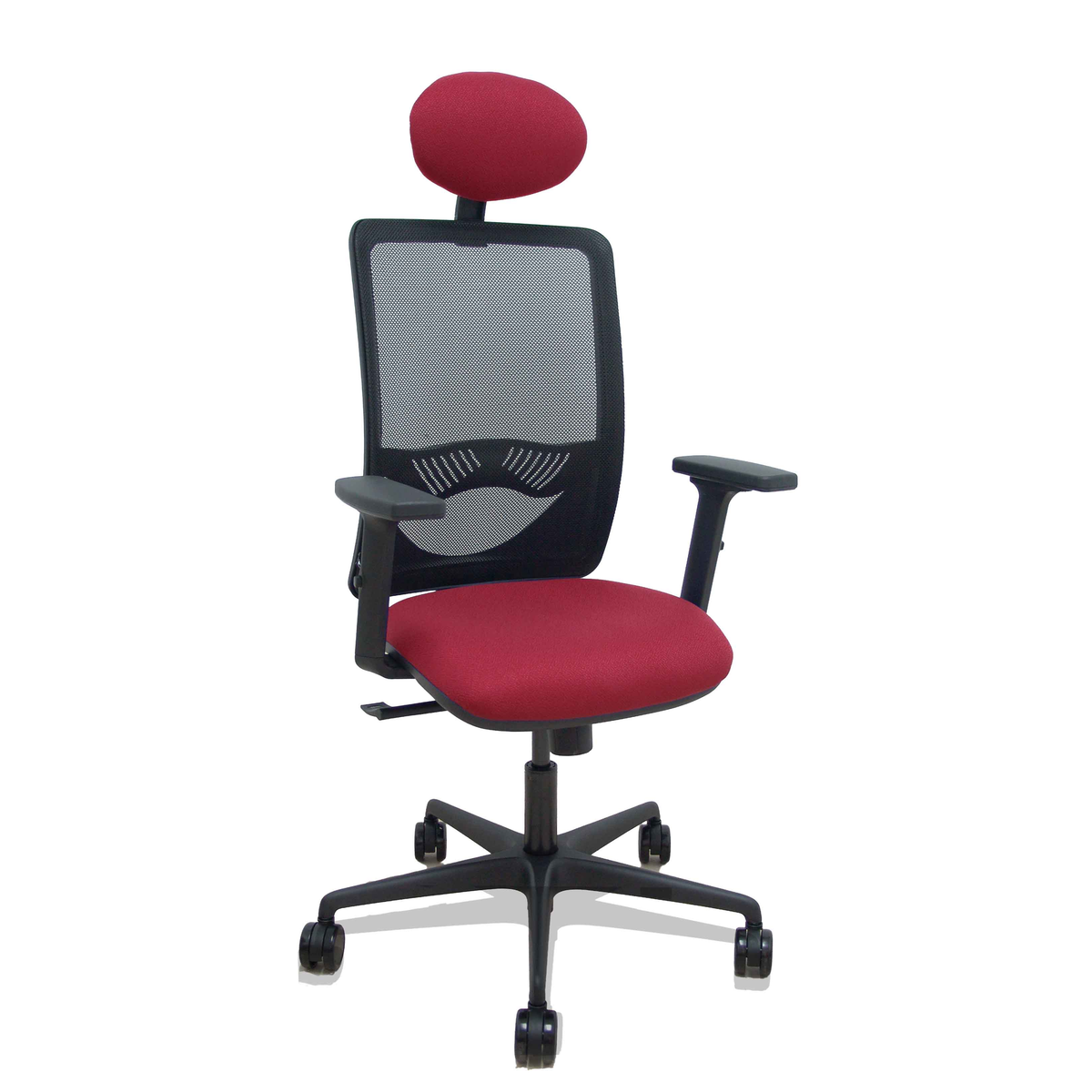 Silla de oficina Piqueras y Crespo Zulema Malla + Bali - Ref. fabricante 390SM840B100B2DB68R65C - Granate