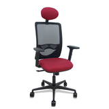Silla de oficina Piqueras y Crespo Zulema Malla + Bali - Ref. fabricante 390SM840B100B2DB68R65C - Granate
