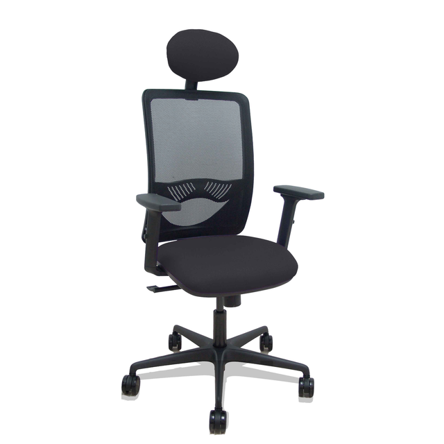 Silla de oficina Piqueras y Crespo Zulema Malla + Bali - Sincro · Brazos 2D · Cabecero - Negro
