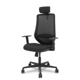 Silla de oficina Piqueras y Crespo Mardos Malla + Bali - Sincro · Brazos regulables · Cabecero - Negro