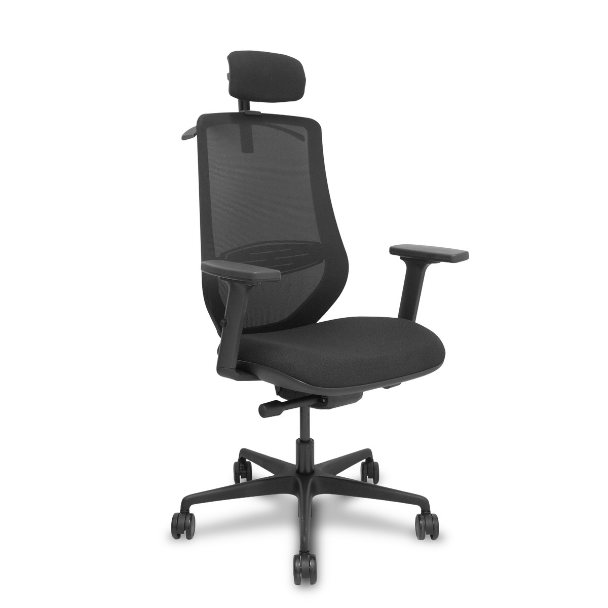 Silla de oficina Piqueras y Crespo Mardos Cabecero Malla + Bali - Sincro con traslack · Brazos - Negro