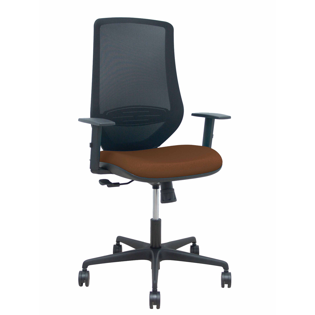 Silla de oficina Piqueras y Crespo Mardos Malla + Bali - Sincro · Brazos regulables - Tonos - Marron Oscuro