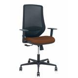 Silla de oficina Piqueras y Crespo Mardos Malla + Bali - Sincro · Brazos regulables - Tonos - Marron Oscuro