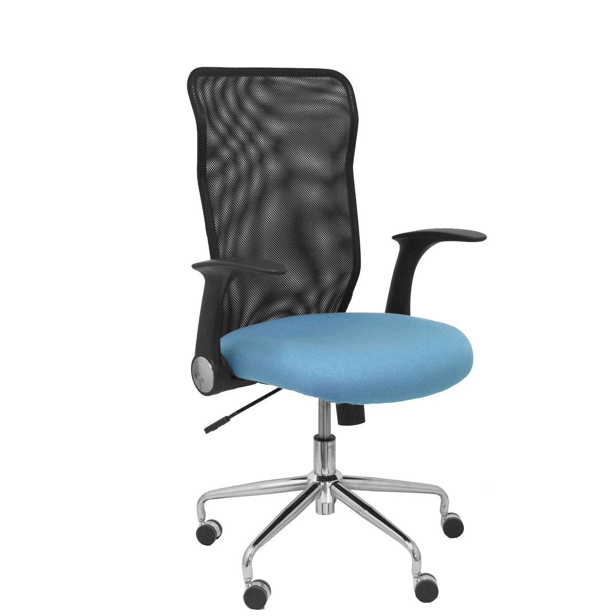 Silla de oficina Piqueras y Crespo Minaya Malla + Bali - Ref. fabricante 4031BALI10 - Negro / Azul Cielo