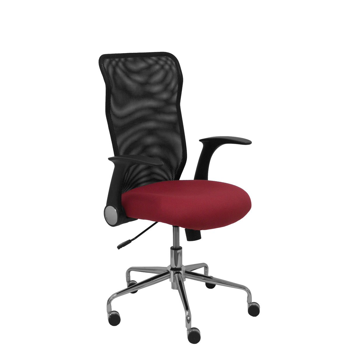 Silla de oficina Piqueras y Crespo Minaya Malla + Bali - Ref. fabricante 4031BALI10 - Negro / Granate