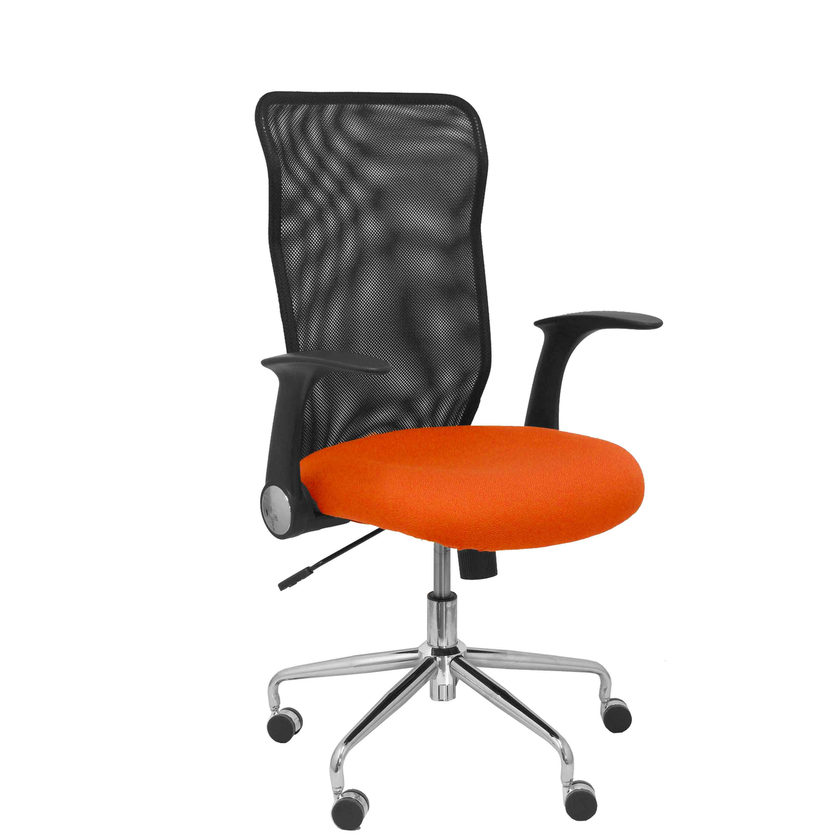 Silla de oficina Piqueras y Crespo Minaya Malla + Bali - Ref. fabricante 4031BALI10 - Negro / Naranja Oscuro