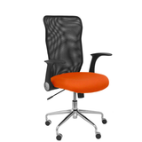 Silla de oficina Piqueras y Crespo Minaya Malla + Bali - Ref. fabricante 4031BALI10 - Negro / Naranja Oscuro