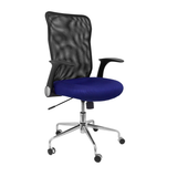 Silla de oficina Piqueras y Crespo Minaya Malla - Negro / Azul