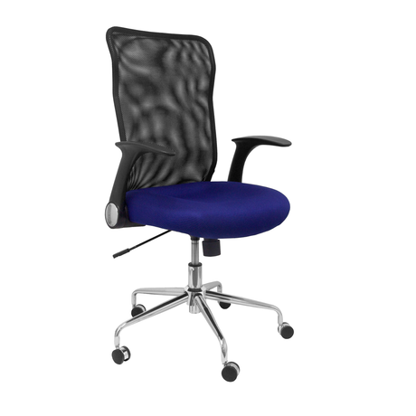 Silla de oficina Piqueras y Crespo Minaya Malla - Negro / Azul