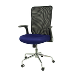 Silla de oficina Piqueras y Crespo Minaya Malla - Negro / Azul