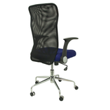 Silla de oficina Piqueras y Crespo Minaya Malla - Negro / Azul