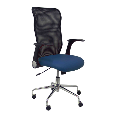 Silla de oficina Piqueras y Crespo Minaya Similpiel + Malla - Ref. fabricante 4031SP100 - Azul Marino